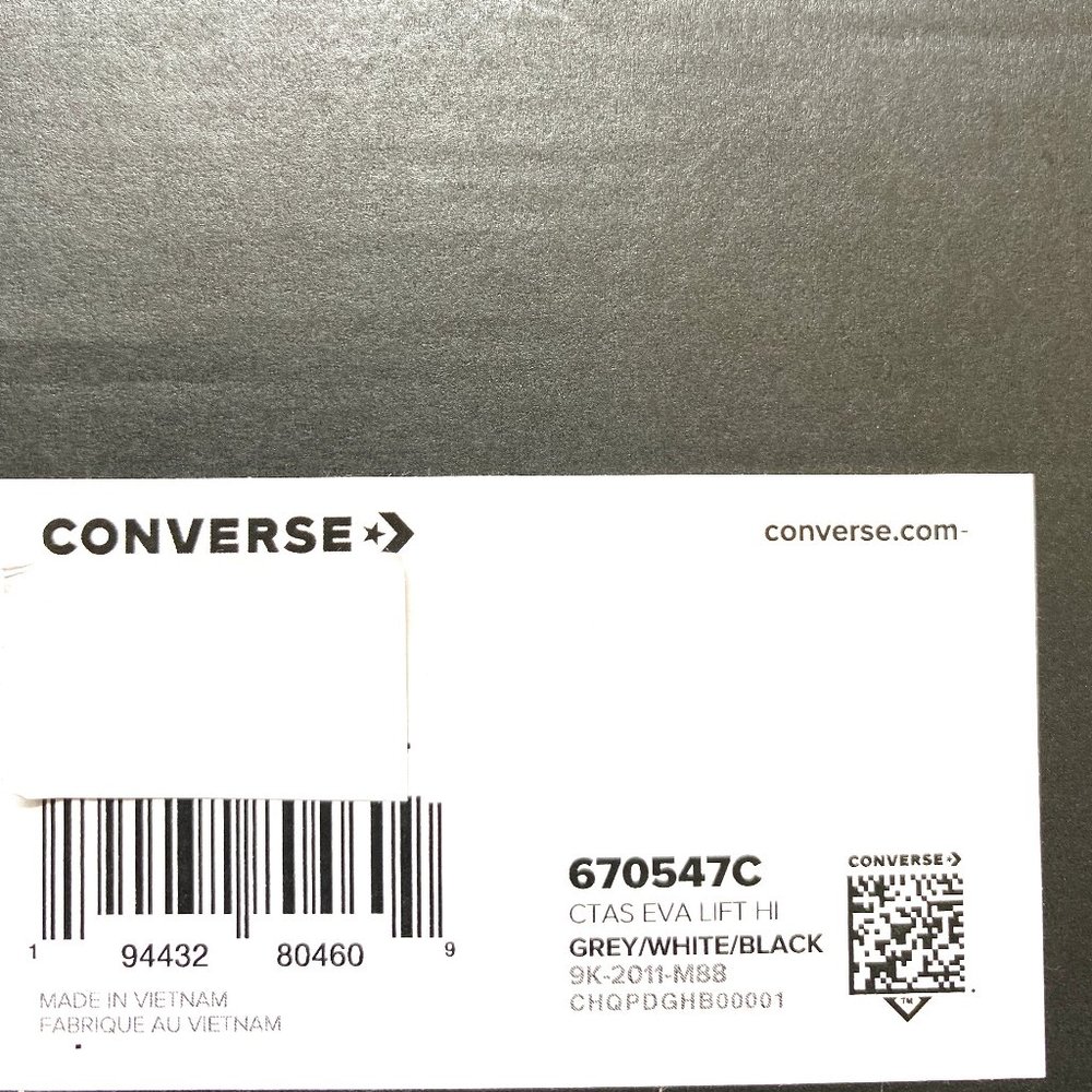 Converse CTAS Lift Synth Leather Silver Sneakers Women's Sizes 6 670547C - Picture 9 of 9